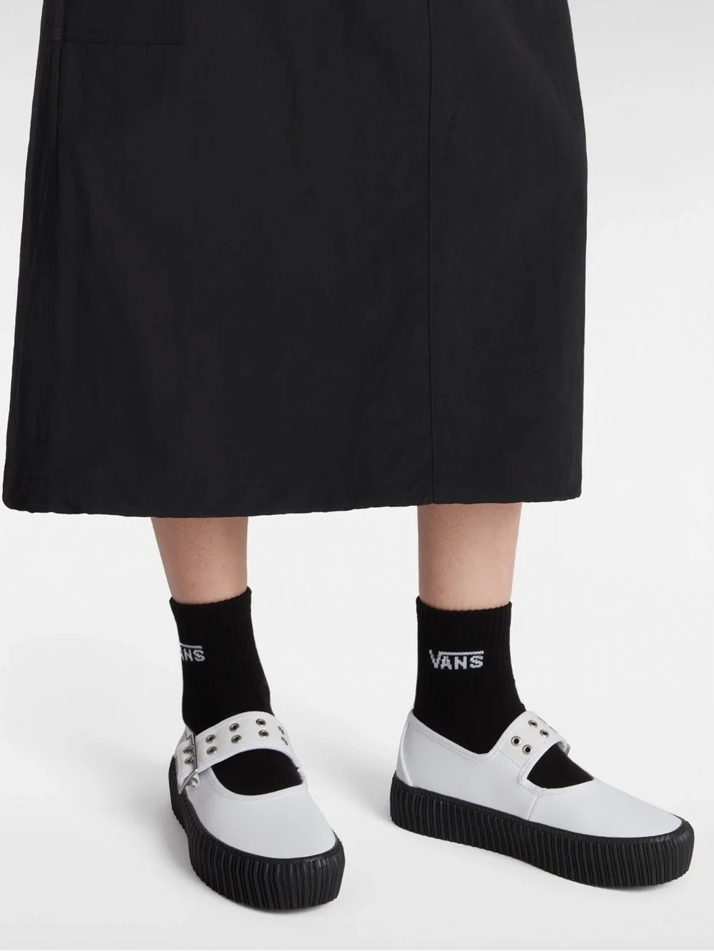 Vans Women’s White Mary Jane Creeper Platform Shoe - Picture 6 of 6